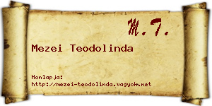 Mezei Teodolinda névjegykártya
